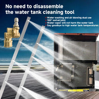 Heavy-Duty Vehicle Water Tank Removal-Free Radiator Condenser Cleaning Tool Water and Steam Dual-Use With 1/4 for Large Trucks